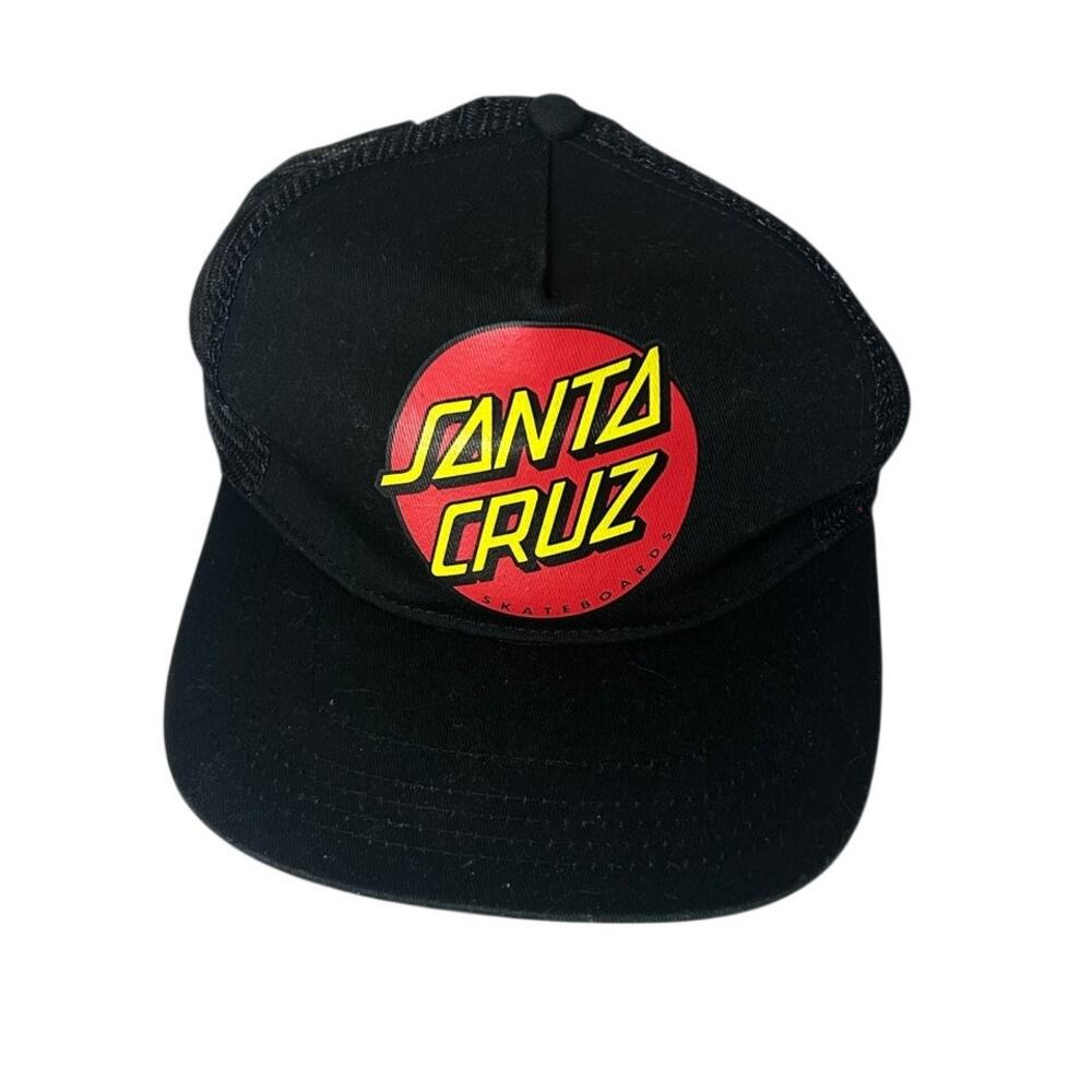Santa Cruz Black Trucker Hat